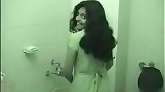Young indian wife taking shower after rough sex